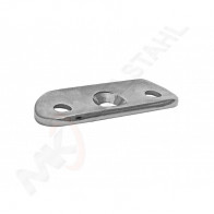 Handlaufhalter Anschraubplatte, Anbau Rund Ø42,4, satiniert