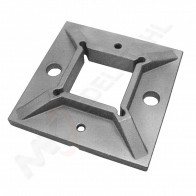 Edelstahl Grundplatte 100x100mm für Pfosten 40x40mm