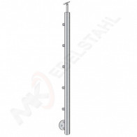 Pfosten Ø42,4mm, h=1000mm, Handlaufhalter flexibel Ø42,4mm, für Stiege