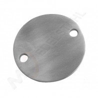 Edelstahl Bodenplatte voll Ø100x6 mm, 2Loch