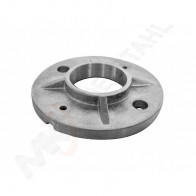 Edelstahl Grundplatte Ø100mm für Ø42,4mm Rohr
