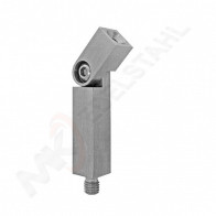 Verbindungsstift flexibel, eckig 14x14, L75mm, M8, M6, satiniert