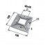 Edelstahl Grundplatte 100x100mm für Pfosten 40x40mm
