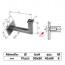 Edelstahl Handlaufhalter Eckig Draw